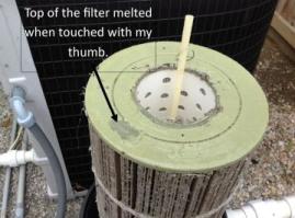 too much chlorine will destroy a pool filter