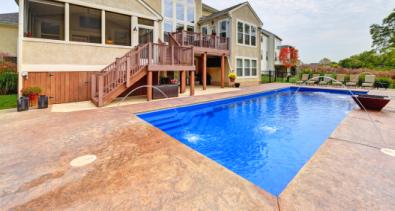 tie in to existing patio space to get more efficiency from your new pool